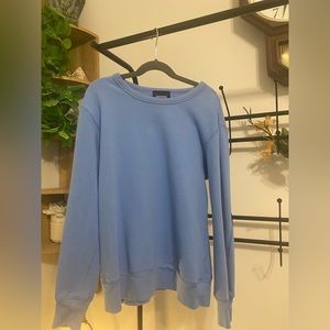 medium, sky blue sweatshirt